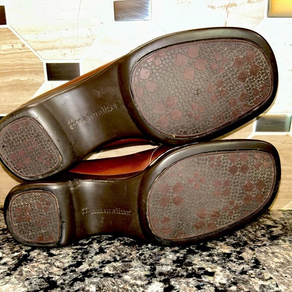 Naturalizer Leather Loafers Size 7.5 Olla Square Toe Slip On Shoes - Picture 15 of 16